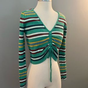Urban Outfitters striped cropped sweater